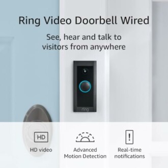 Ring Video Doorbell Wired with motion detection and notifications