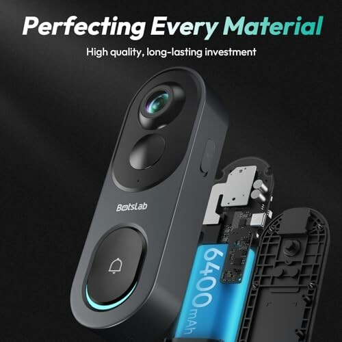 Smart video doorbell with internal components exposed.