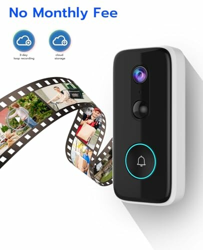 Video doorbell with no monthly fee and cloud storage.